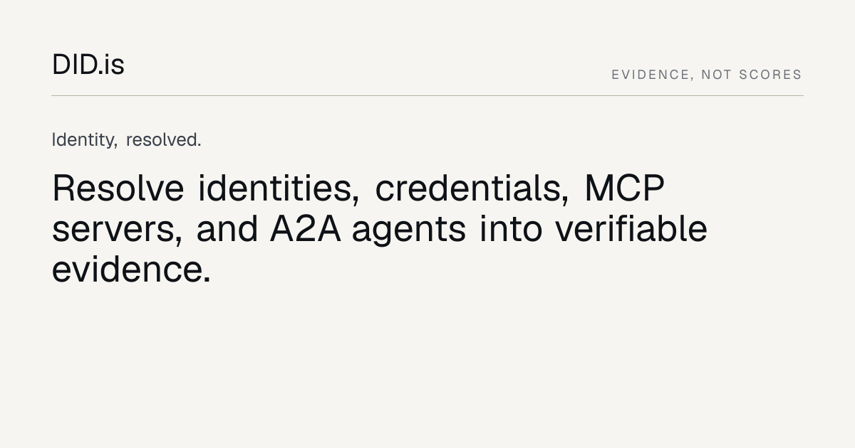 MCP server check and README badge · DID.is